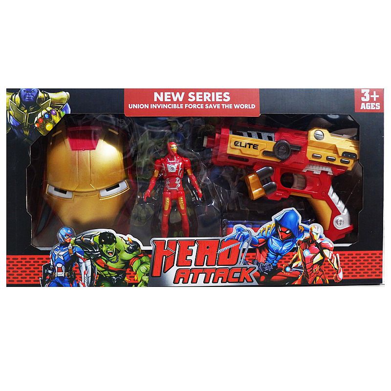 Tomindo Soft Blaster Topeng IRONMAN - WL3033A - nerf gun tembak tembakan