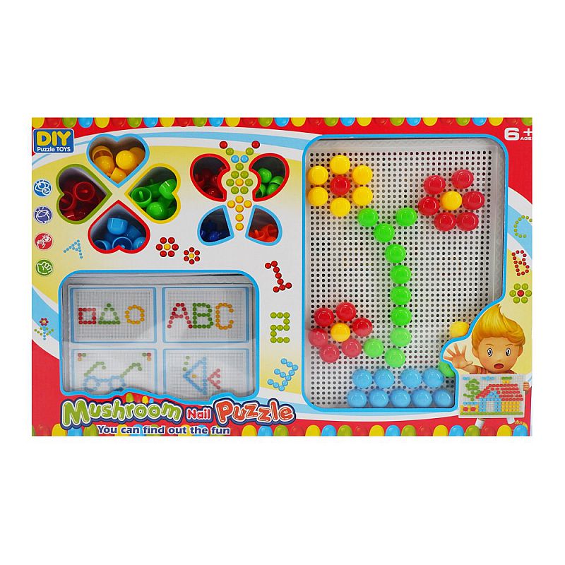 Tomindo MUSHROOM NAIL PUZZLE ISI 105 PCS - 2022-1 - mainan edukasi anak