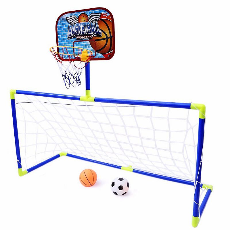 Tomindo Soccer Basket 2 in 1 mainan gawang dan basket ball