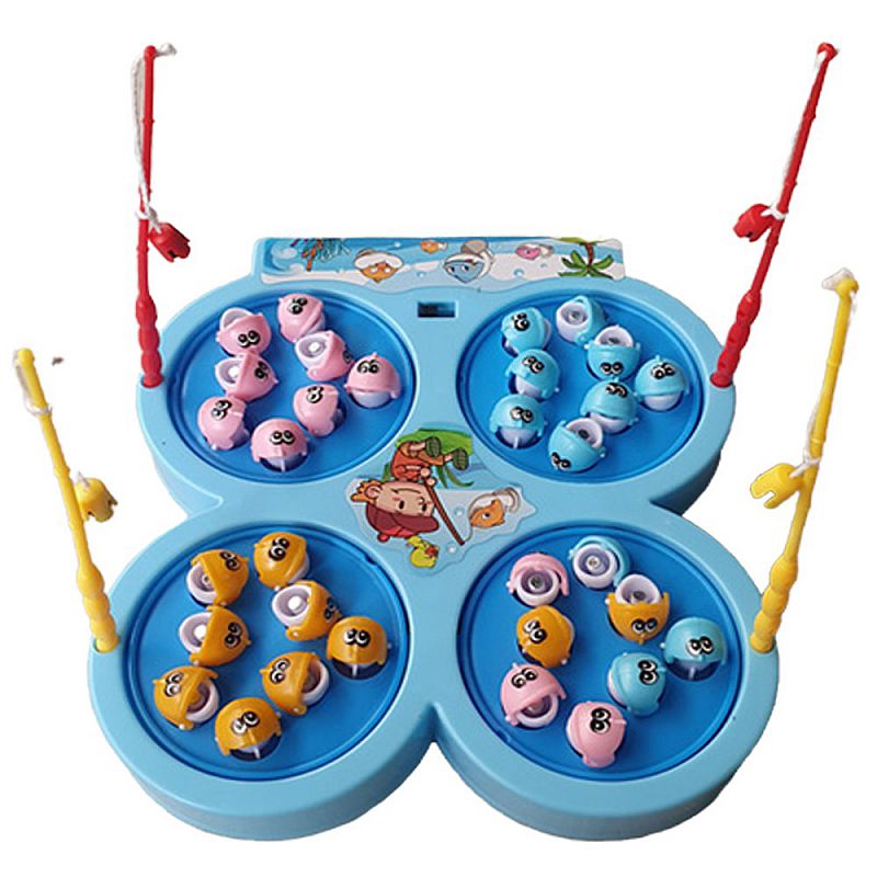 Tomindo Fishing Game Magnet 4 Kolam Mainan Pancingan Ikan Magnet 