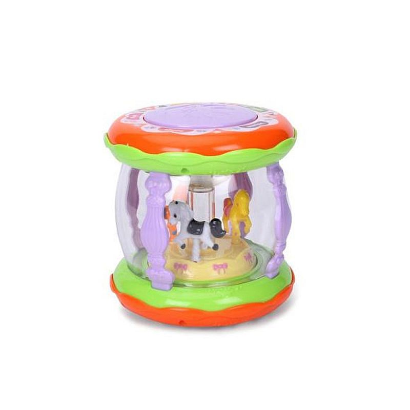 Tomindo Mainan Musik Wonderland Mini Merry Go Round Drum CY6006B