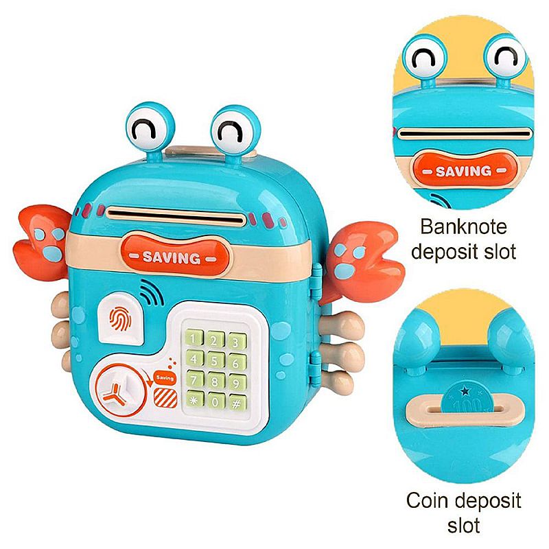 Tomindo Mainan Anak Celengan ATM Crab Piggy Bank Tabungan