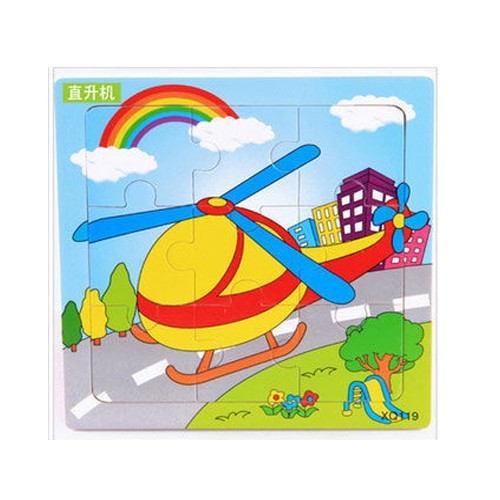 Tomindo Puzzle Kayu Transport - Helikopter