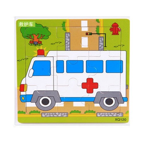 Tomindo Puzzle Kayu Transport - Ambulance