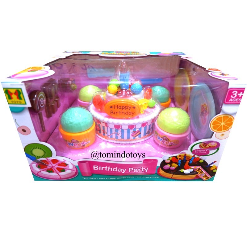 Tomindo Dainty Cake Birthday Party LKE12D - mainan kue ulang tahun