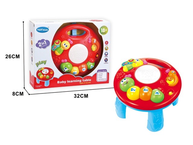 Tomindo Baby Learning Table Caterpillar 1096 - mainan musik