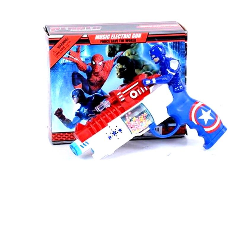 Tomindo Music Electric Gun Captain America 194-1A - mainan musik
