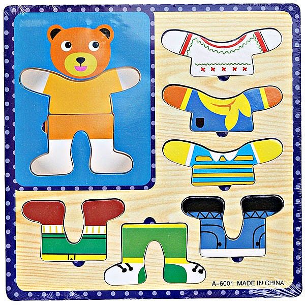 Tomindo Puzzle Kayu Baju A6001 - mainan edukasi anak