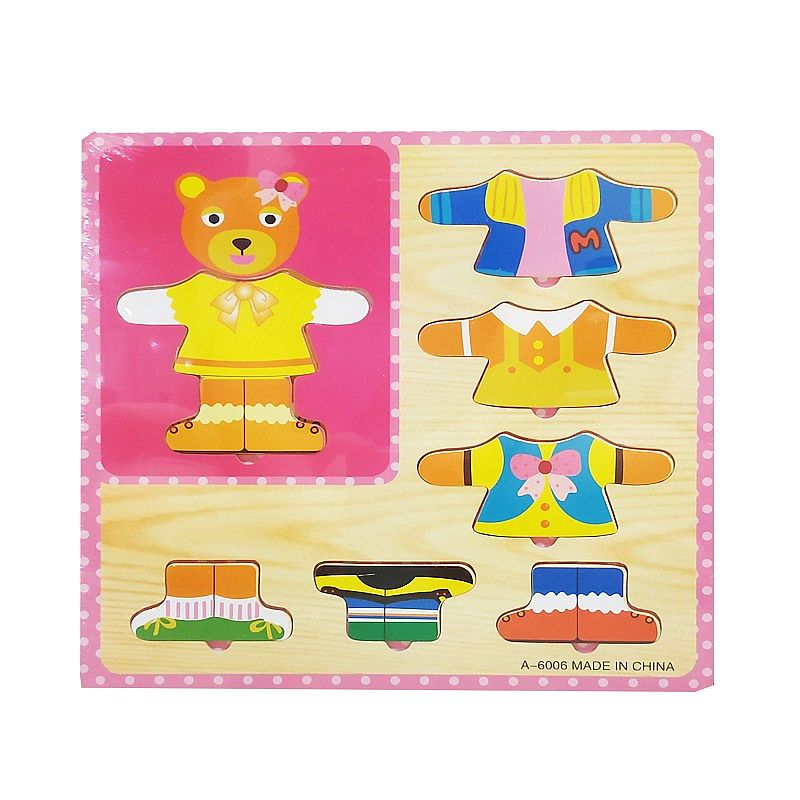 Tomindo Puzzle Kayu Baju A6006 - mainan edukasi 
