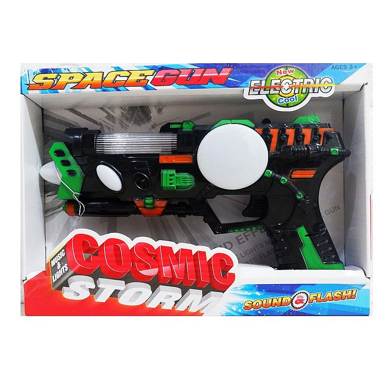 Tomindo SPACE GUN SOUND & LIGHT 369E - HITAM - mainan anak