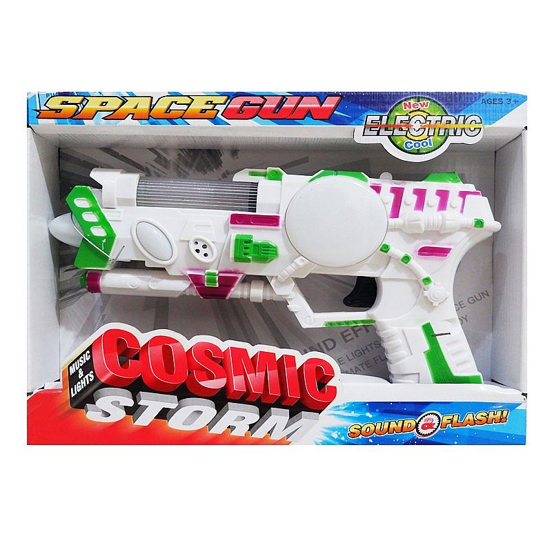 Tomindo SPACE GUN LIGHT AND SOUNG 369E3 - PUTIH - mainan anak